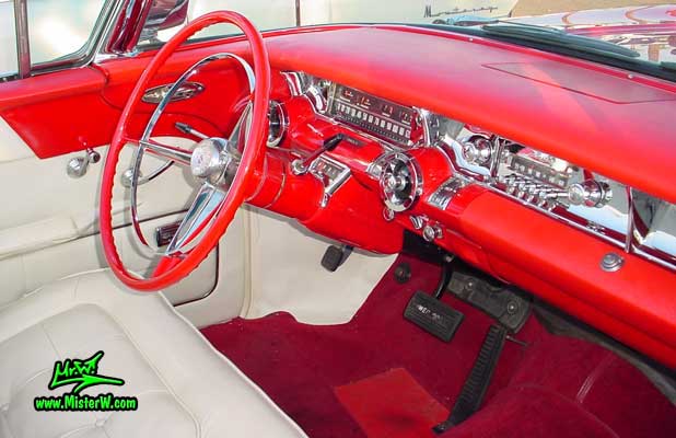 Photo of a white & red 1957 Buick Roadmaster Convertible at the Scottsdale Pavilions Classic Car Show in Arizona. 1957 Buick Odometer