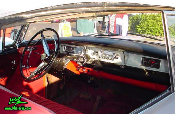 Photo of a grey 1957 Buick Convertible at the Scottsdale Pavilions Classic Car Show in Arizona. 1957 Buick Interior & Dash Board