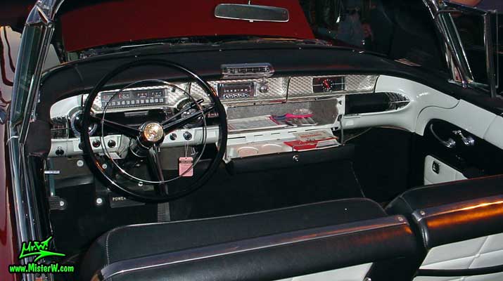 Photo of a grey 1957 Buick Convertible at the Scottsdale Pavilions Classic Car Show in Arizona. 1957 Buick Dashboard & Glove Box