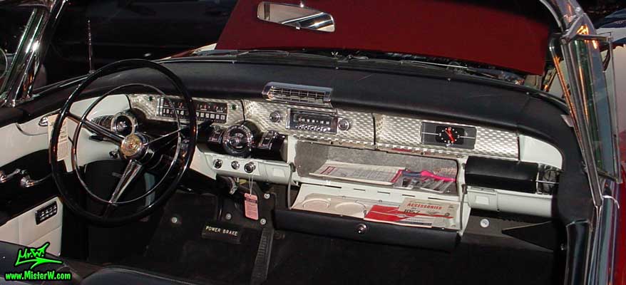 Photo of a grey 1957 Buick Convertible at the Scottsdale Pavilions Classic Car Show in Arizona. 1957 Buick Dashboard & Odometer