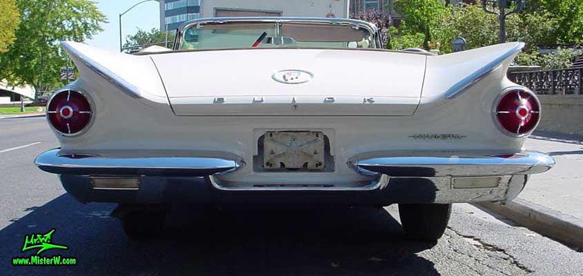 Photo of a white 1960 Buick Invicta Convertible in Reno, Nevada. 1960 Buick Wings