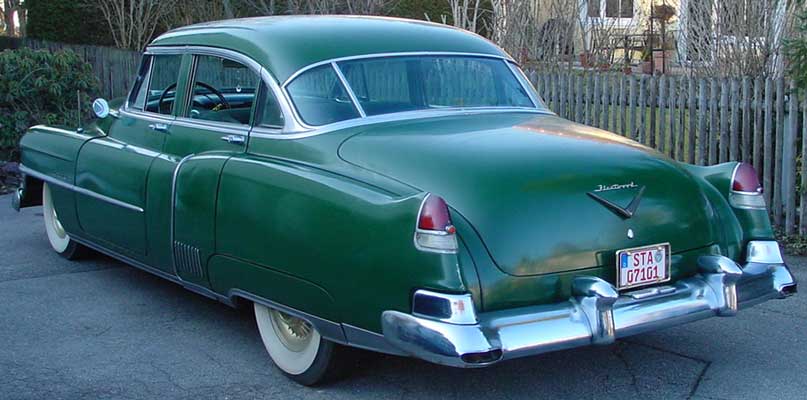 Photo of a green 1952 Cadillac Fleetwood Series 60 Special Sedan 4 Door Hardtop, provided by Chris from Starnberg, Germany. 1952 Cadillac Fleetwood Series Sixty Special Tail Fins