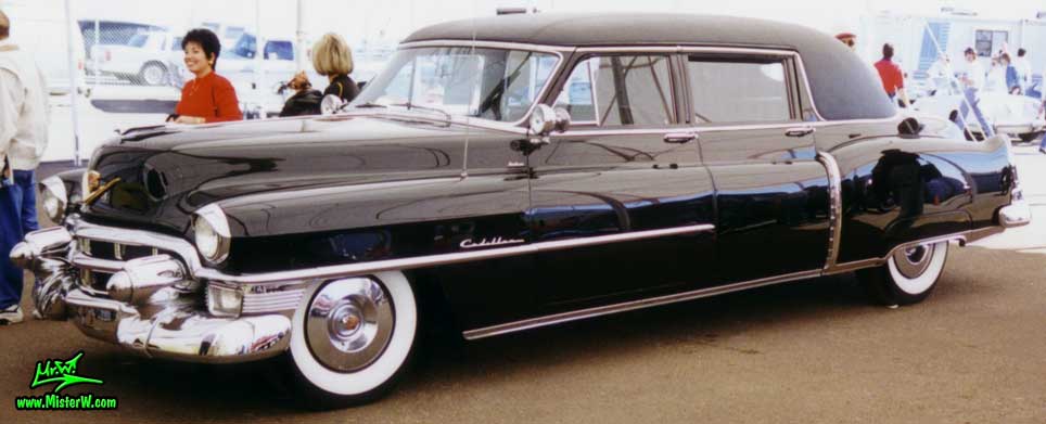 Photo of a black 1953 Cadillac Fleetwood Series Seventy Five Limousine at a classic car auction in Scottsdale, Arizona. 1953 Cadillac Fleetwood Series Seventy Five Limousine