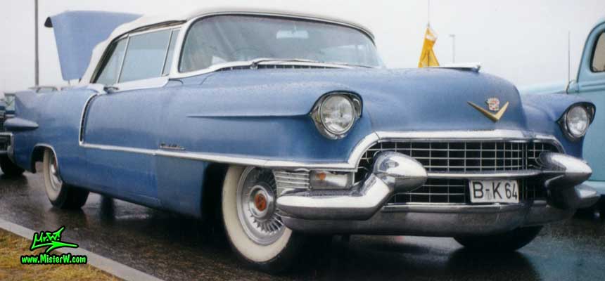Photo of a blue 1955 Cadillac Eldorado Convertible at the Wheels Nationals classic car meeting in Berlin, Germany. 1955 Cadillac Eldorado Convertible