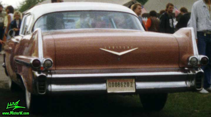 1957 Cadillac Coupe in pink with white roof
