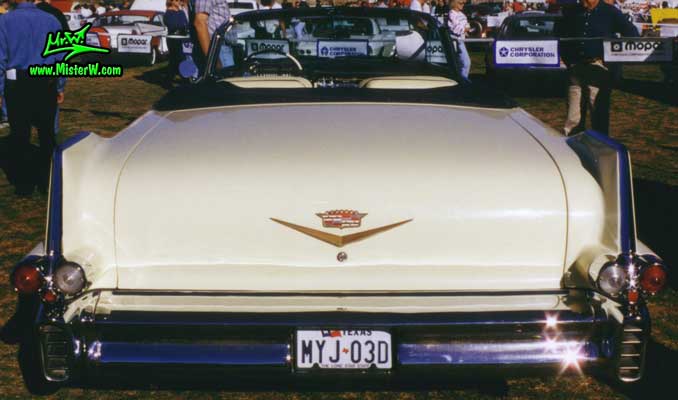 Photo of a white 1957 Cadillac Series 62 Convertible at a Classic Car auction in Scottsdale, Arizona. 1957 Cadillac Convertible