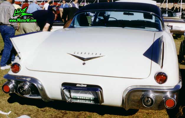 Photo of a white 1957 Cadillac Eldorado SeVille 2 Door Hardtop Coupe at a classic car auction in Scottsdale, Arizona. 1957 Cadillac Eldorado SeVille 4 Sale