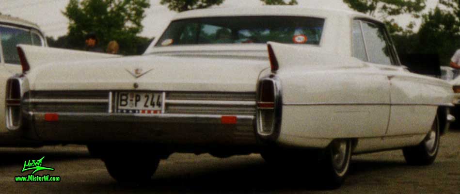 Photo of a white 1963 Cadillac 2 Door Hardtop Coupe at a classic car meeting in K�ln Chorweiler (Cologne), Germany. 1963 Cadillac Coupe