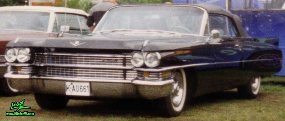 Photo of a black 1963 Cadillac Convertible at a classic car meeting in K�ln Chorweiler (Cologne), Germany. 1963 Cadillac Convertible