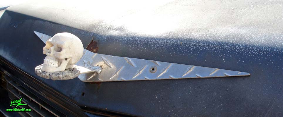 Photo of a lifted dark grey 1963 Cadillac 4x4 Off Road Sedan deVille 4 Door Hardtop in Phoenix, Arizona. Lifted 4x4 Off Road 1963 Cadillac Sedan deVille Hood Ornament