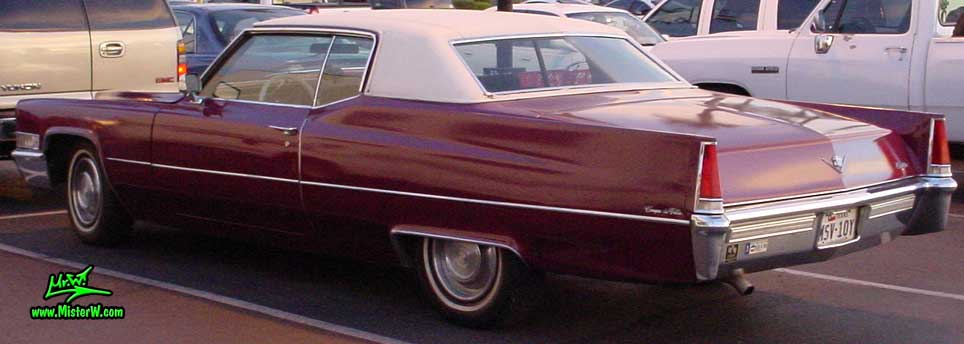 Photo of a red 1969 Cadillac 2 Door Hardtop Coupe DeVille in Mesa, Arizona. 1969 Cadillac Coupe
