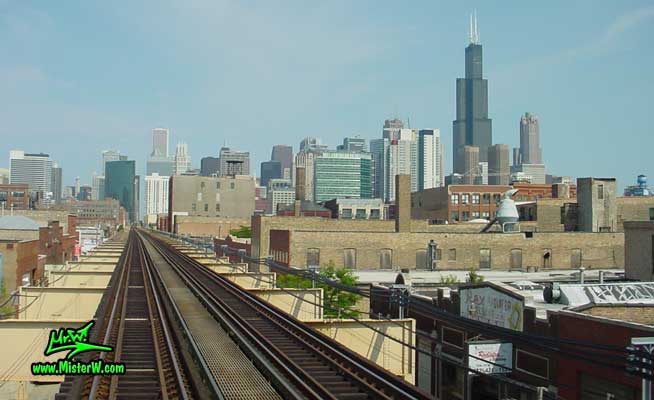 The Skyline of Chicago from the Subway