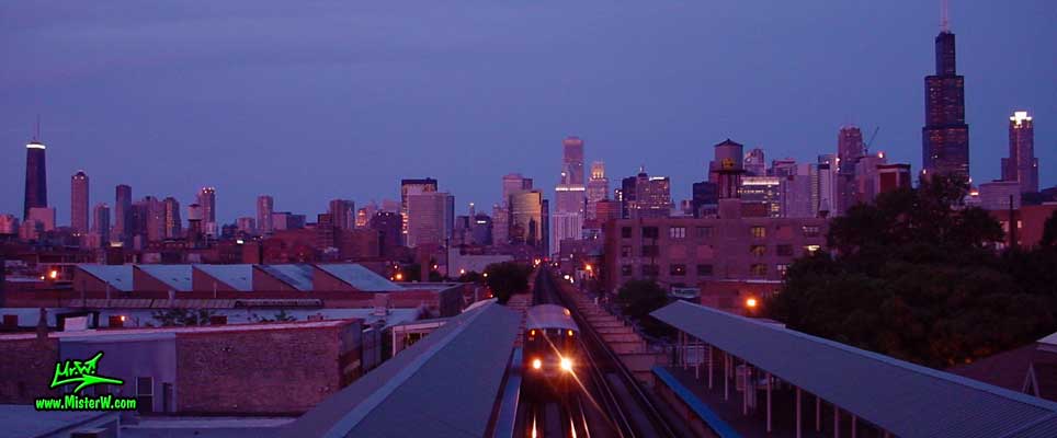 Sunset in Chicago