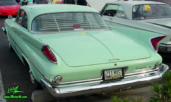 Tail Fins of a turkquoise 1960 Chrysler