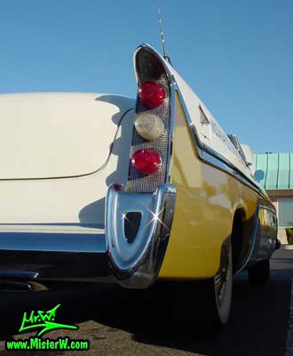 Photo of a white & gold 1956 Chrysler DeSoto Convertible at the Scottsdale Pavilions Classic Car Show in Arizona. 1956 DeSoto Tail Lights
