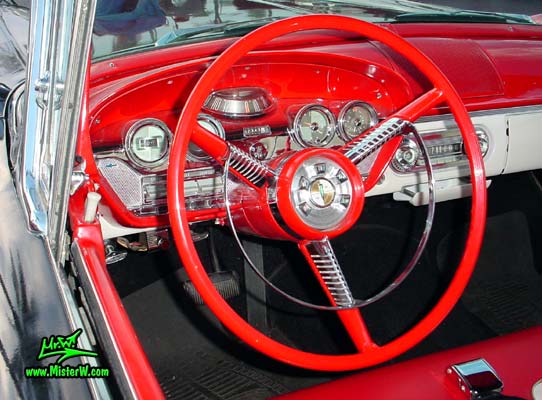 Photo of a black & red 1958 Edsel Ranger 2 Door Convertible at the Scottsdale Pavilions Classic Car Show in Arizona. 1958 Edsel Ranger Convertible Odometer