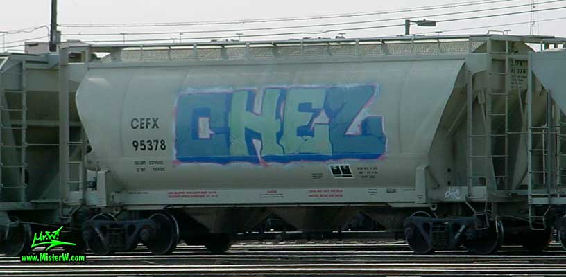 CHEZ Chez Freight Train Graffiti