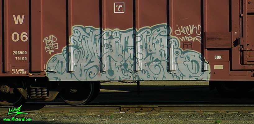 Graffiti Painting Photo of a Freight Train with Graffiti