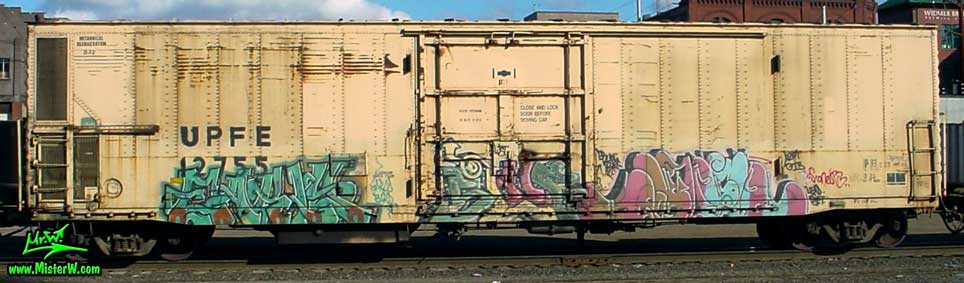 Photo of a Freight Train with Graffiti