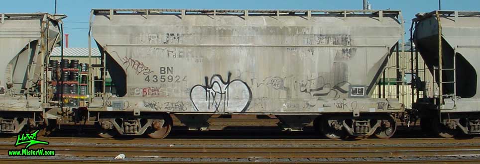 Graffiti Painting Trow Up Freight Train Graffiti