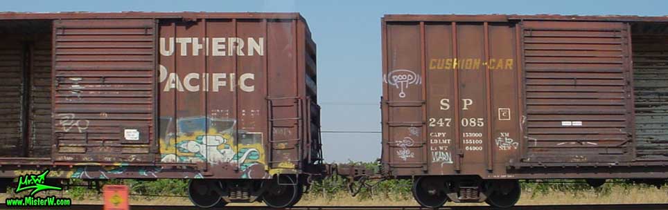 Photo of a Freight Train with Graffiti