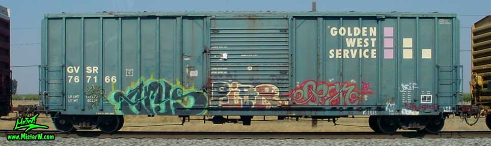 Graffiti Painting Photo of a Freight Train with Graffiti