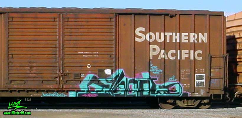 Graffiti Painting Photo of a Freight Train with Graffiti
