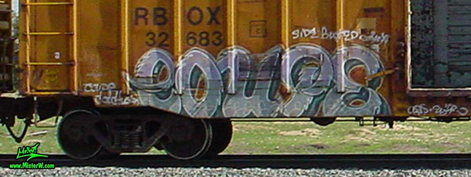 Photo of a Freight Train with Graffiti