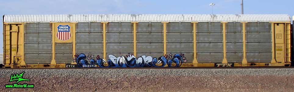 Photo of a Freight Train with Graffiti