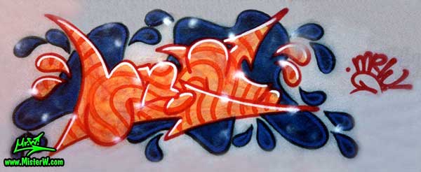 Little fun at the beach graffiti painting Mr.W.