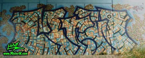 I painted this Mr.W Graffiti Mural along the B 83 (Bundesstra�e 83). Mr.W