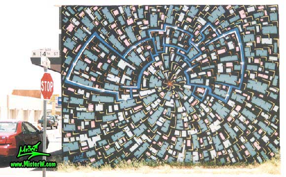 Street-Art Graffiti Wall on 14 St & McDowell Road Mr.W Street-Art