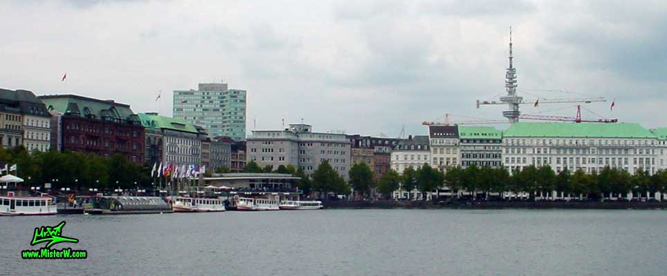 Alster & Jungfernstieg in Hamburg, Deutschland