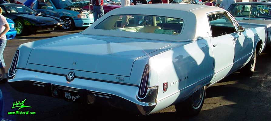 Photo of a blue 1973 Imperial 4 Door Hardtop Sedan at the Scottsdale Pavilions Classic Car Show in Arizona. 1973 Imperial Sedan Tail Lights
