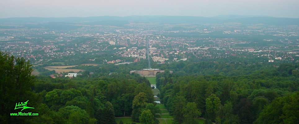 Photo of the Skyline of Kassel taken from the Herkules castle in summer 2003 Kassel, Germany from the Herkules