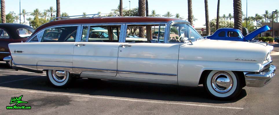 Photo of Phil Schaefer's Custom Built 1956 Lincoln Pioneere Station Wagon at the Scottsdale Pavilions Classic Car Show in Arizona. Custom Lincoln Stationwagon