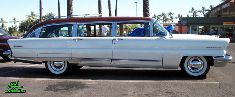 Photo of Phil Schaefer's Custom Built 1956 Lincoln Pioneere Station Wagon at the Scottsdale Pavilions Classic Car Show in Arizona. 1956 Lincoln Wagon