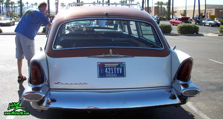 Photo of Phil Schaefer's Custom Built 1956 Lincoln Pioneere Station Wagon at the Scottsdale Pavilions Classic Car Show in Arizona. Rearview of the 1956 Lincoln Pioneere Station Wagon