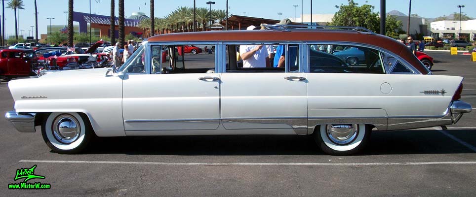 Photo of Phil Schaefer's Custom Built 1956 Lincoln Pioneere Station Wagon at the Scottsdale Pavilions Classic Car Show in Arizona. 1956 Lincoln Pioneere Station Wagon Driver's Side
