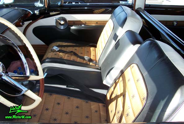 Photo of Phil Schaefer's Custom Built 1956 Lincoln Pioneere Station Wagon at the Scottsdale Pavilions Classic Car Show in Arizona. 1956 Lincoln Pioneere Station Wagon Seat Bench