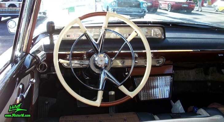 Photo of Phil Schaefer's Custom Built 1956 Lincoln Pioneere Station Wagon at the Scottsdale Pavilions Classic Car Show in Arizona. 1956 Lincoln Pioneere Station Wagon Speedometer
