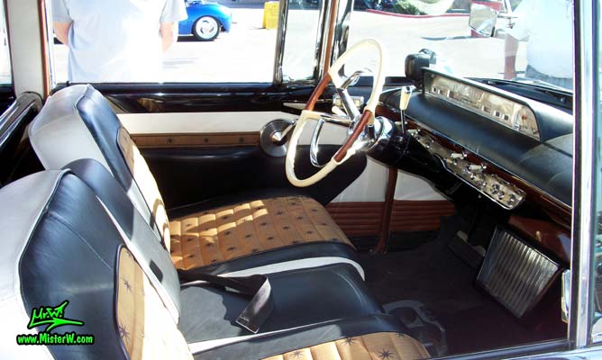 Photo of Phil Schaefer's Custom Built 1956 Lincoln Pioneere Station Wagon at the Scottsdale Pavilions Classic Car Show in Arizona. 1956 Lincoln Pioneere Station Wagon Steering Column