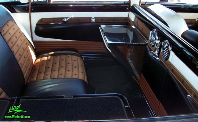 Photo of Phil Schaefer's Custom Built 1956 Lincoln Pioneere Station Wagon at the Scottsdale Pavilions Classic Car Show in Arizona. 1956 Lincoln Pioneere Station Wagon Rear Seats