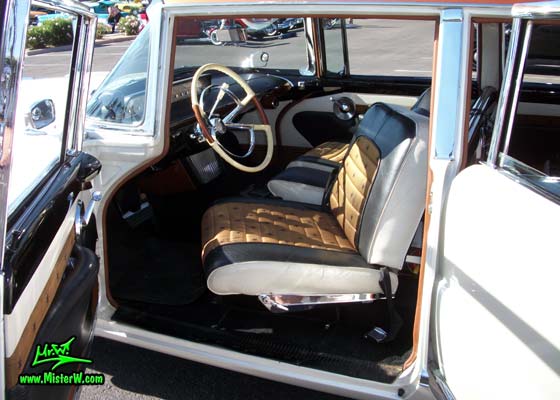 Photo of Phil Schaefer's Custom Built 1956 Lincoln Pioneere Station Wagon at the Scottsdale Pavilions Classic Car Show in Arizona. 1956 Lincoln Pioneere Station Wagon with swing-out seat