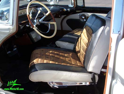 Photo of Phil Schaefer's Custom Built 1956 Lincoln Pioneere Station Wagon at the Scottsdale Pavilions Classic Car Show in Arizona. 1956 Lincoln Pioneere Station Wagon with Swivel Seats