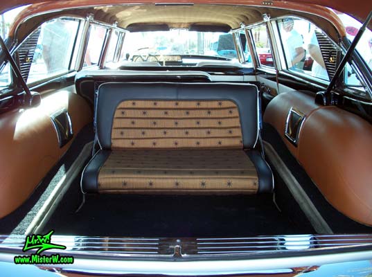 Photo of Phil Schaefer's Custom Built 1956 Lincoln Pioneere Station Wagon at the Scottsdale Pavilions Classic Car Show in Arizona. 1956 Lincoln Pioneere Station Wagon 3rd Row Steatbench