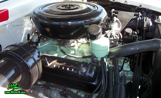Photo of Phil Schaefer's Custom Built 1956 Lincoln Pioneere Station Wagon at the Scottsdale Pavilions Classic Car Show in Arizona. 1956 Lincoln Pioneere Station Wagon Engine Bay