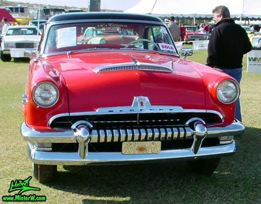 Photo of a red 1954 Mercury Monterey 2 Door Hardtop Coupe at a Classic Car Auction in Scottsdale, Arizona. 54 Mercury