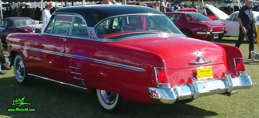 Photo of a red 1954 Mercury Monterey 2 Door Hardtop Coupe at a Classic Car Auction in Scottsdale, Arizona. 54 Mercury Monterey