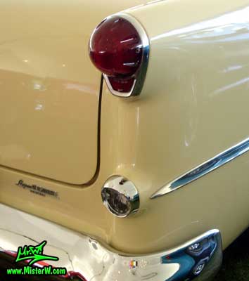 Photo of a white 1954 Oldsmobile 2 Door Hardtop Coupe at a Classic Car Auction in Scottsdale, Arizona. 1954 Oldsmobile Tail Light